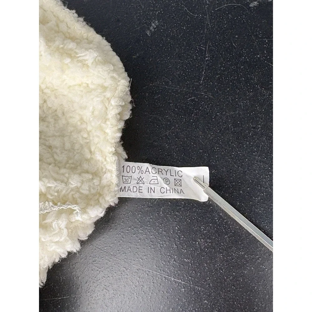 The North Face Cable Knit Lined Beanie Hat Women's One Size White
